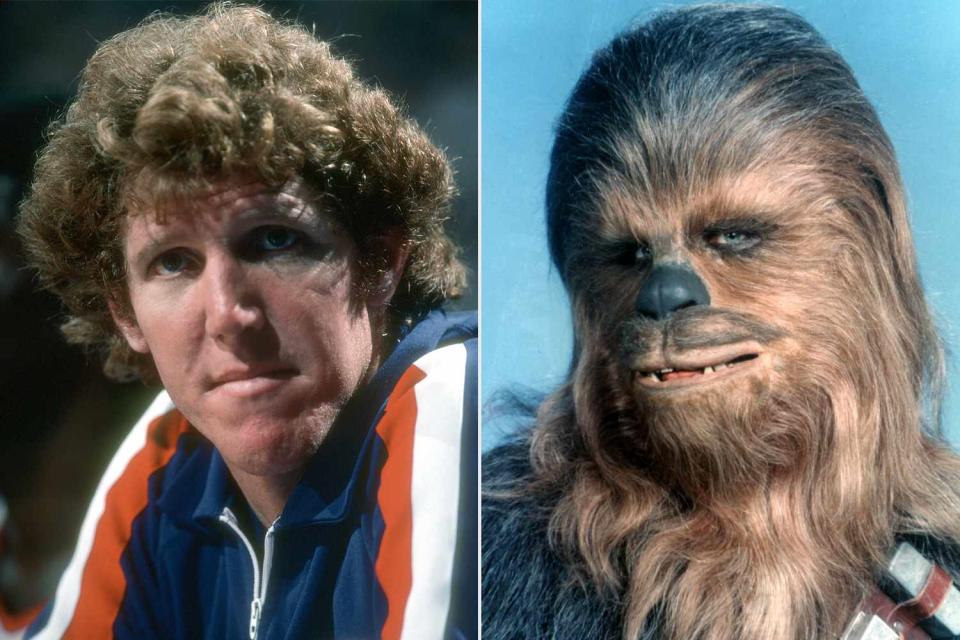<p>Focus on Sport/Getty; RGR Collection / Alamy</p> Bill Walton, Chewbacca from 