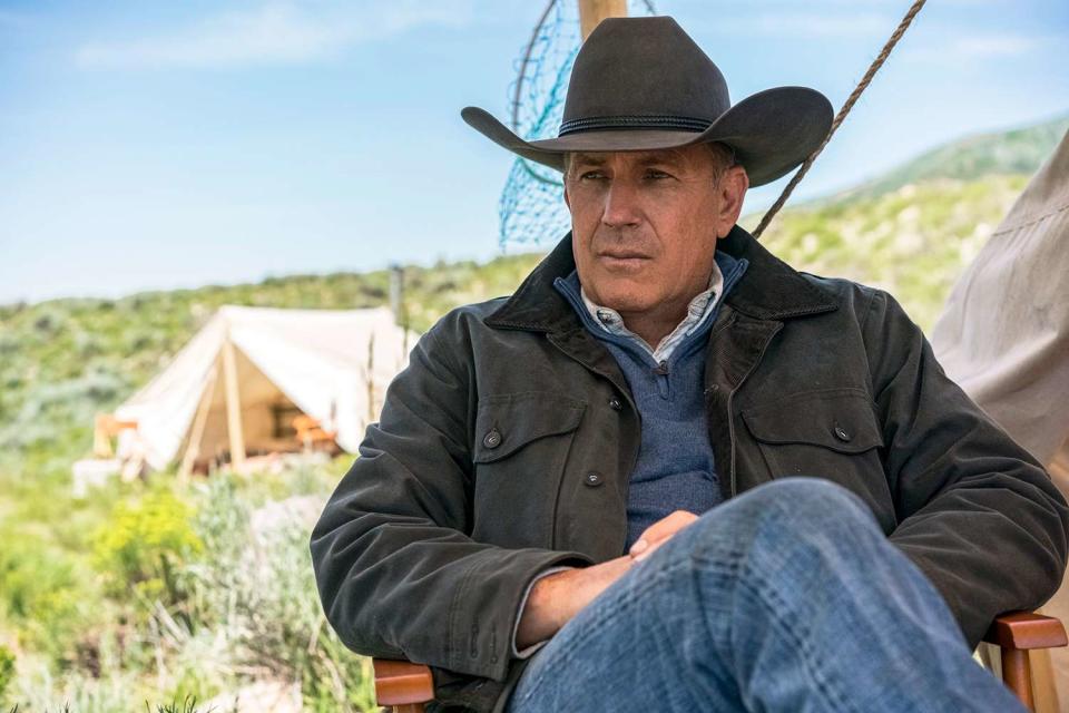 <p>Cam McLeod/Paramount</p> Kevin Costner in Yellowstone, Season 3.