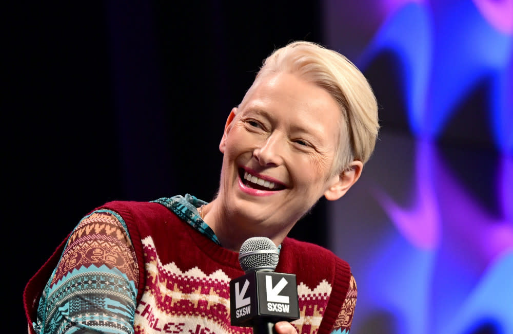 Tilda Swinton slapped a pal for accidentally calling her English credit:Bang Showbiz