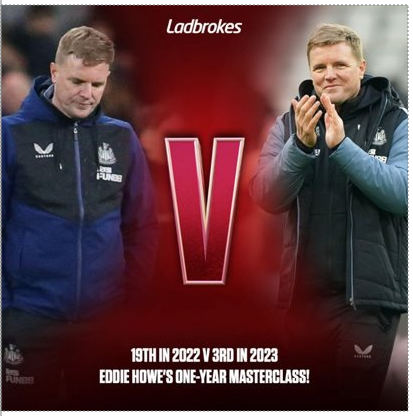 The Ladbrokes tweet featuring manager Eddie Howe (ASA/PA)