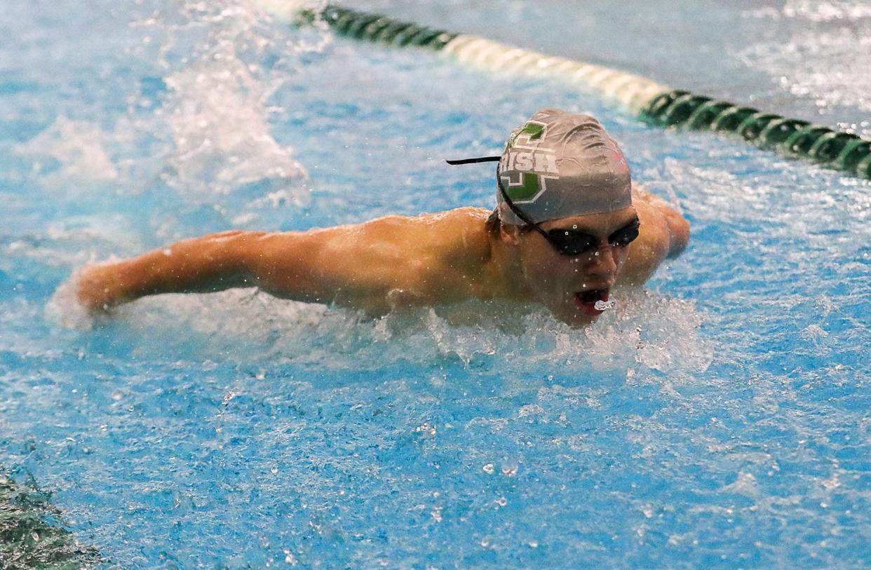 Senior David Perry and his Scioto relay teammates want to atone for last season’s disappointing result at the Division I state meet, where the 200-yard freestyle relay was disqualified.