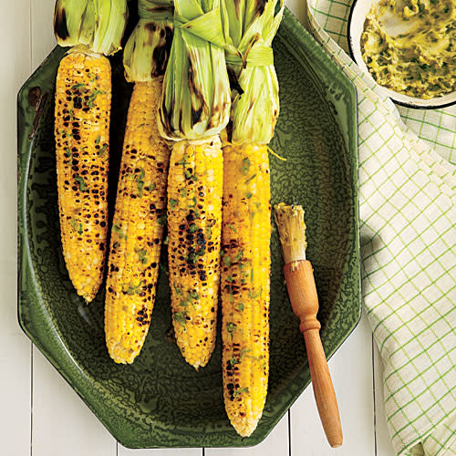 Grilled Corn on the Cob with Roasted Jalapeño Butter