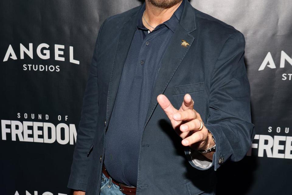 Actor Jim Caviezel is seen during the premiere of ìSound of Freedomî movie premier on June 23, 2022 in Miami Beach, Florida. (Photo by Alberto E. Tamargo/Sipa USA)No Use Germany.