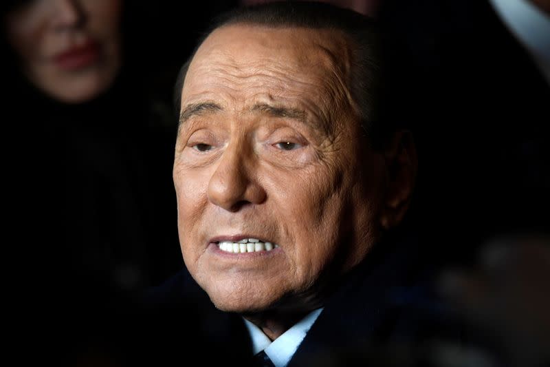 Former Italian Prime Minister and leader of the Forza Italia party Silvio Berlusconi attends a rally ahead of a regional election in Emilia-Romagna, in Ravenna