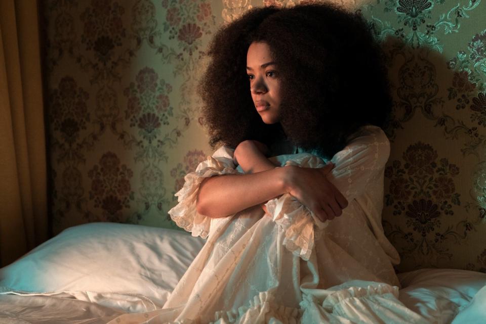 India Amarteifio as Young Queen Charlotte in Queen Charlotte: A Bridgerton Story (LIAM DANIEL/NETFLIX)