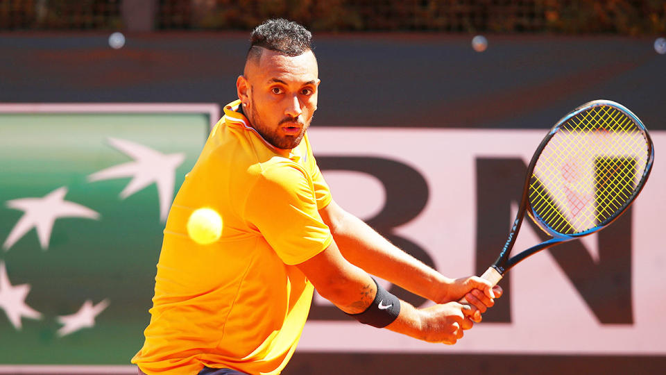 Kyrgios has come under fire for his Italian Open antics. Pic: Getty