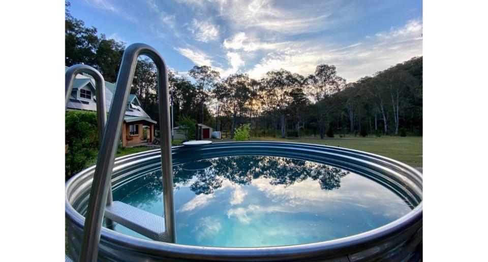 Outback plunge pool in a garden