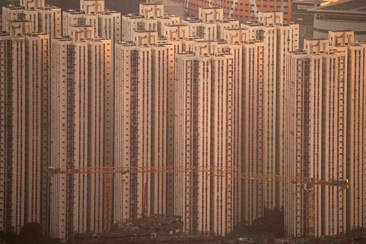 Residential buildings in Hong Kong, China, on Sunday, Feb. 25, 2024.