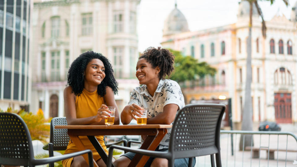 two women at restaurant