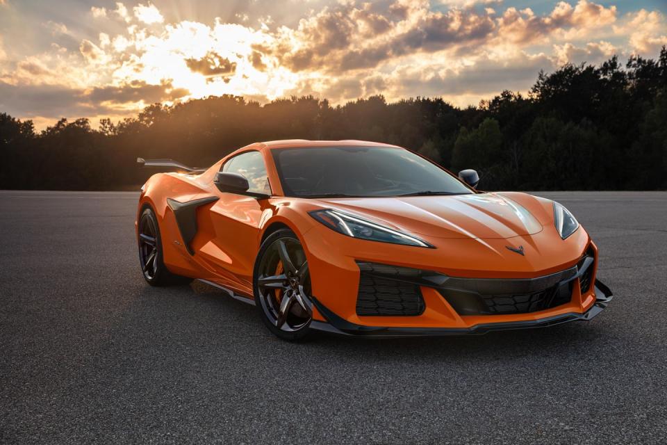 <p>The upcoming <a href="https://www.caranddriver.com/chevrolet/corvette-z06" rel="nofollow noopener" target="_blank" data-ylk="slk:Chevy Corvette Z06;elm:context_link;itc:0;sec:content-canvas" class="link ">Chevy Corvette Z06</a> will be the first of several upcoming ultra-high-perform­ance variants of the C8 Corvette. It will go on sale in summer 2022 as a 2023 model, starting at about $85,000. It will use a naturally aspirated DOHC 32-valve 5.5-liter V-8. Plus, it has a flat-plane crank, just like a Ferrari V-8. It revs to between 8600 rpm, spits out 670 horsepower, and shrieks like something from Ferrari.</p><p><a class="link " href="https://www.caranddriver.com/chevrolet/corvette-z06" rel="nofollow noopener" target="_blank" data-ylk="slk:More Info;elm:context_link;itc:0;sec:content-canvas">More Info</a></p>