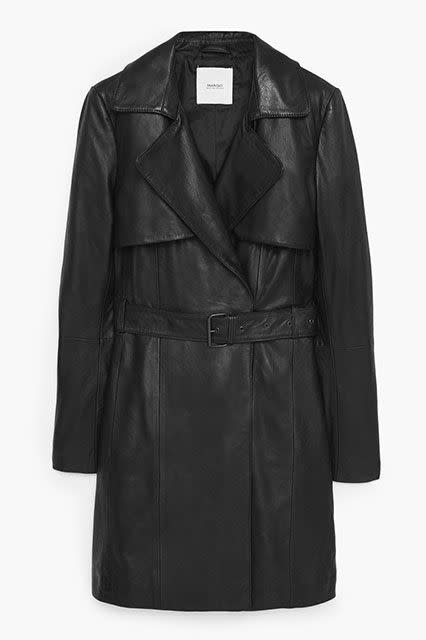 Upgrade your leather jacket by opting for a belted, trench-style version.