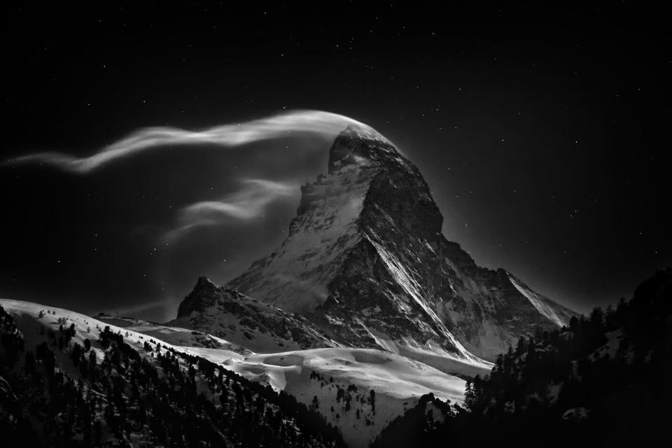 The Matterhorn 4478 m at full moon. (Photo and caption by Nenad Saljic/National Geographic Photo Contest) <br> <br> <a href="http://ngm.nationalgeographic.com/ngm/photo-contest/2012/entries/recent-entries/" rel="nofollow noopener" target="_blank" data-ylk="slk:Click here to see more contest entries at National Geographic;elm:context_link;itc:0;sec:content-canvas" class="link ">Click here to see more contest entries at National Geographic</a>