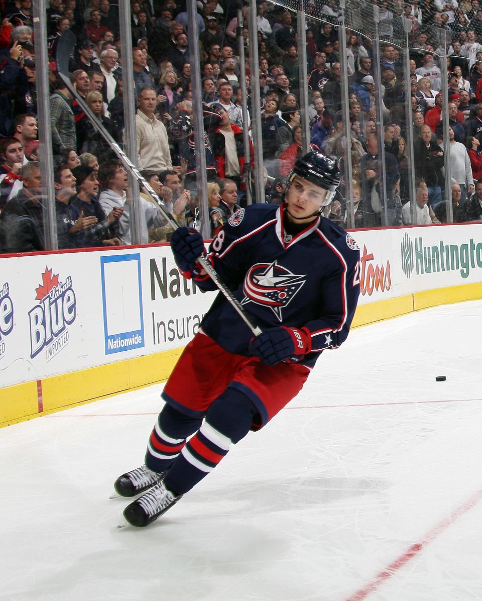 (Nikita Filatov Robertson November 4, 2009) Columbus Blue Jackets Nikita Filatov against the Sane Jose Sharks at Nationwide Arena, November 4, 2009. Rookie left winger Nikita Filatov is leaving the Blue Jackets to return to his native Russia. (Dispatch photo by Kyle Robertson)