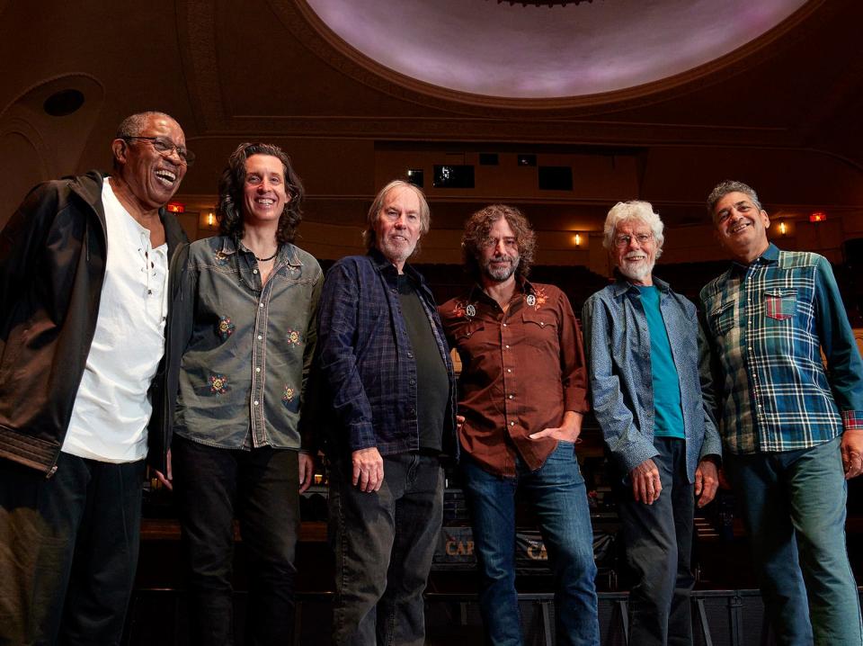 Little Feat's new lineup includes percussionist Sam Clayton, new singer/guitarist Scott Sharrard, pianist Bill Payne, new drummer Tony Leone, guitarist Fred Tackett and bass player Kenny Gradney.