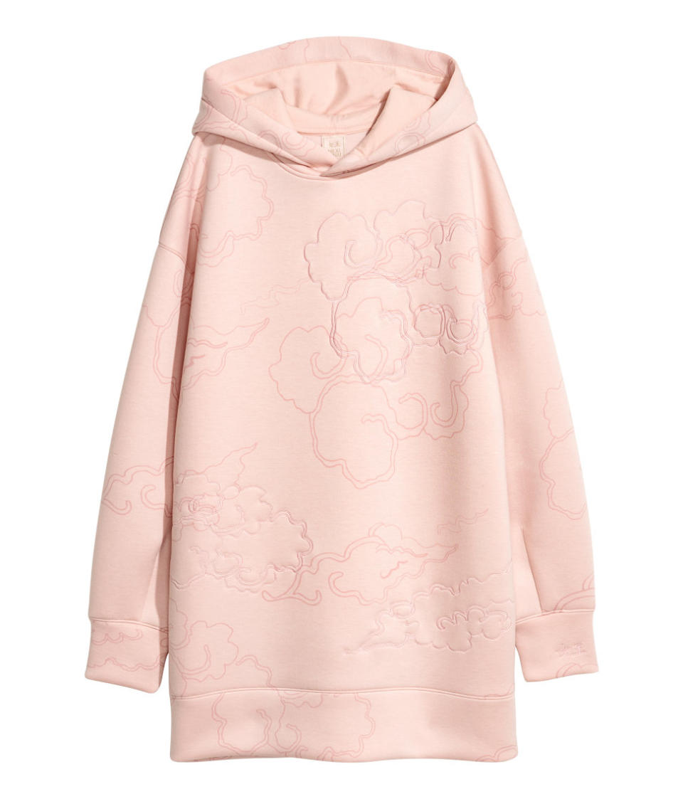 Scuba-fabric Hooded Top