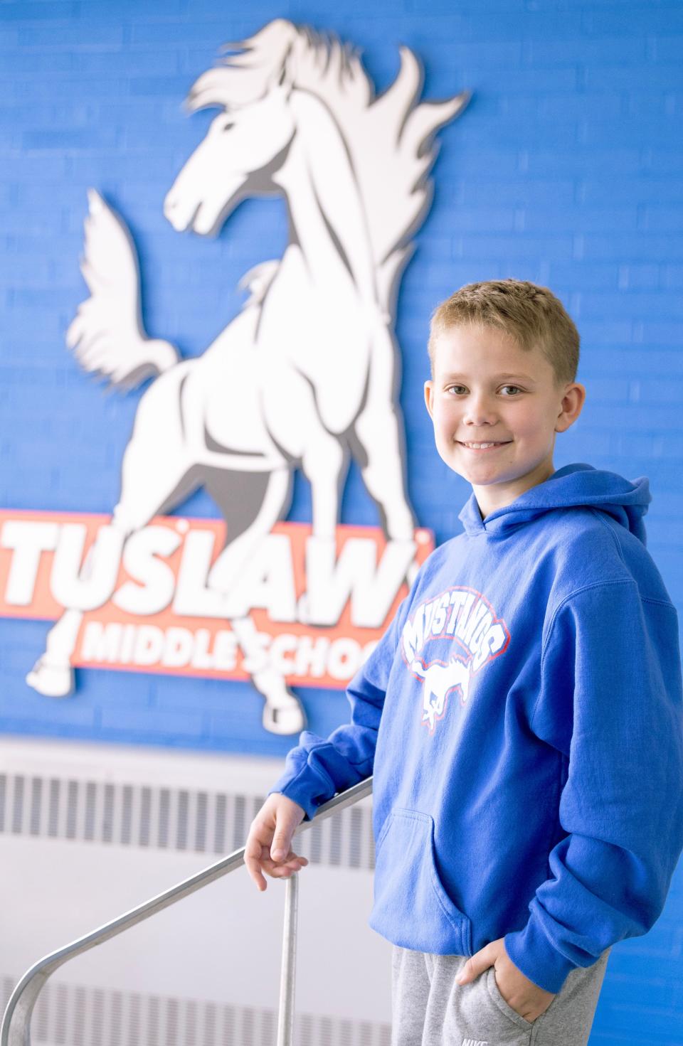 Mason Waller, a fifth-grader at Tuslaw Middle School, is a Canton Repository Kid of Character for April.