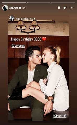 <p>Sophie Turner/instagram</p> Joe Jonas and Sophie Turner