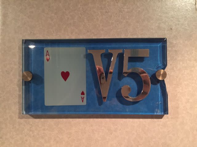 The Ace of Hearts marks one cabin door. <span class="inline-image-credit">(Christy Choi)</span>