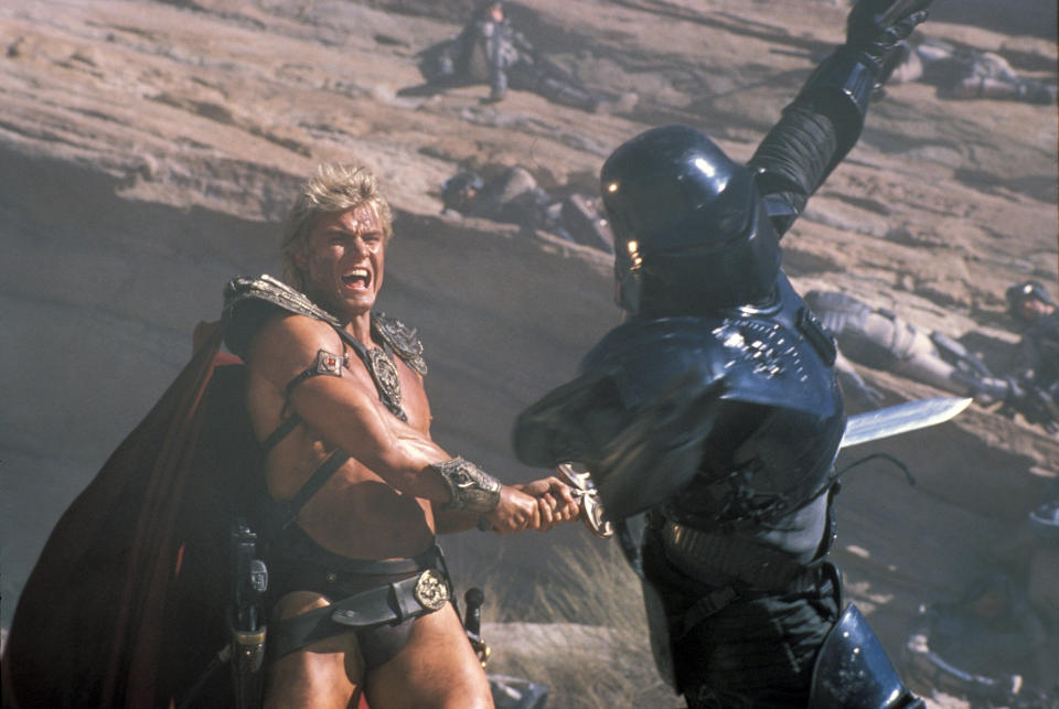 Dolph Lundgren as He-Man in the 1987 movie Masters of the Universe