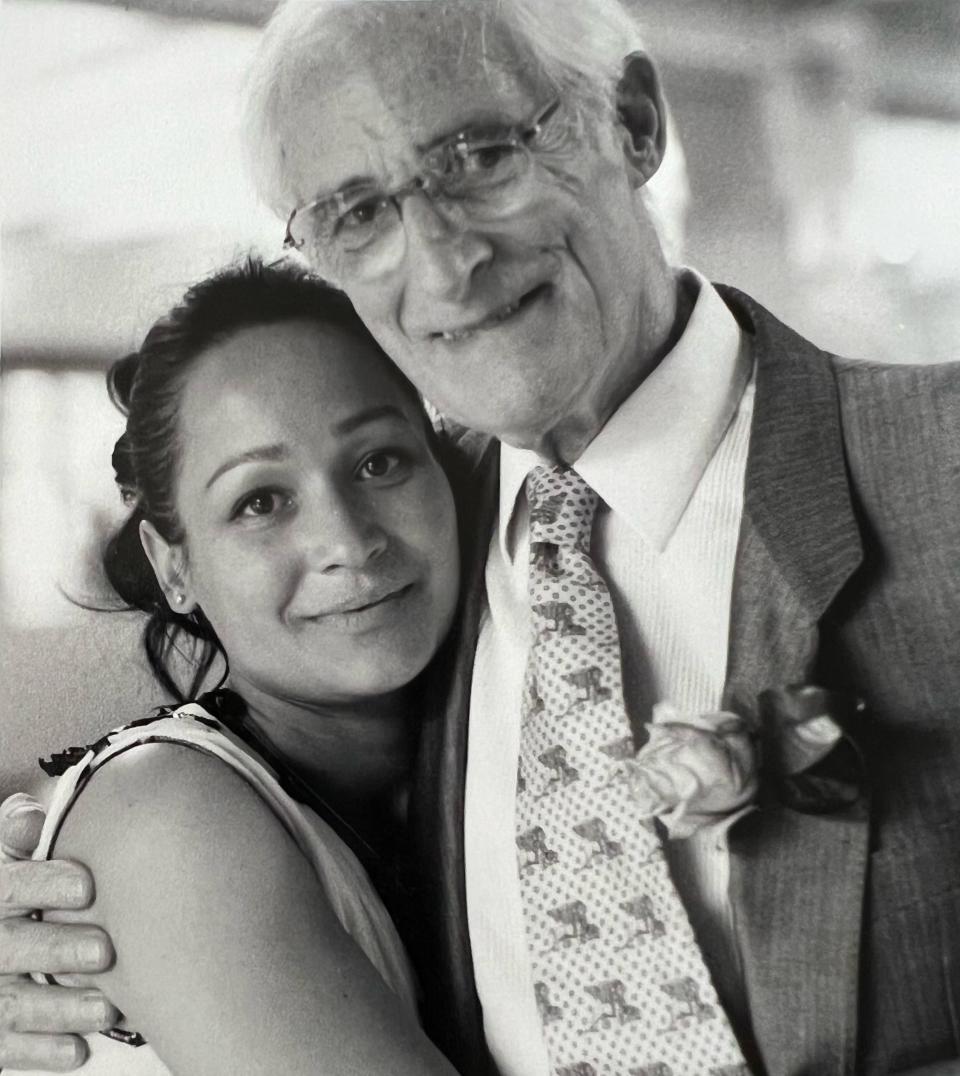 Zelda Burborough with her late father whose sudden death came as a complete shock. (Changing Faces)