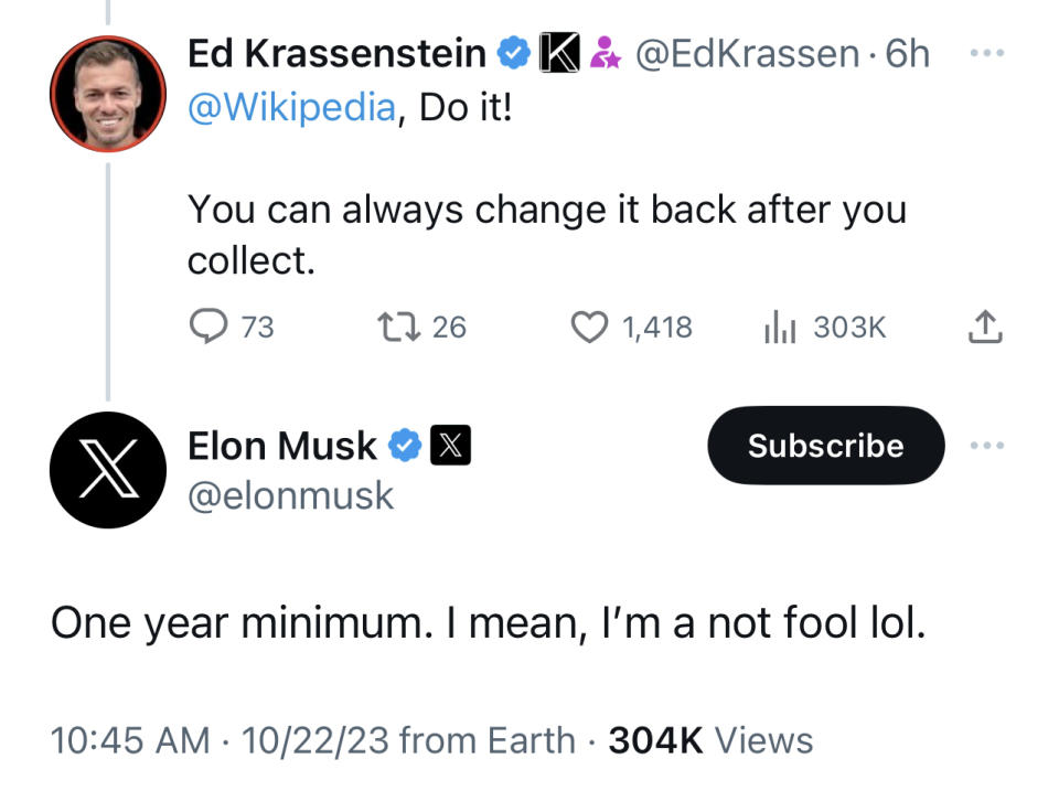  @elonmusk / X