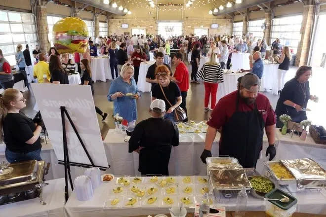 For 2023, the West Alabama Food and Wine Festival will move from the River Market, as shown here in 2019, to downtown Northport, to better accomodate rising ticket demand.