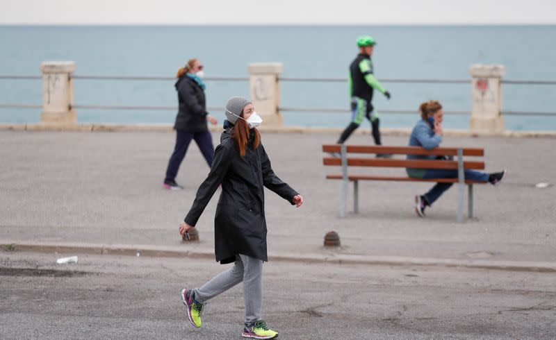 Day four of Italy's nationwide coronavirus lockdown, in Ostia, near Rome