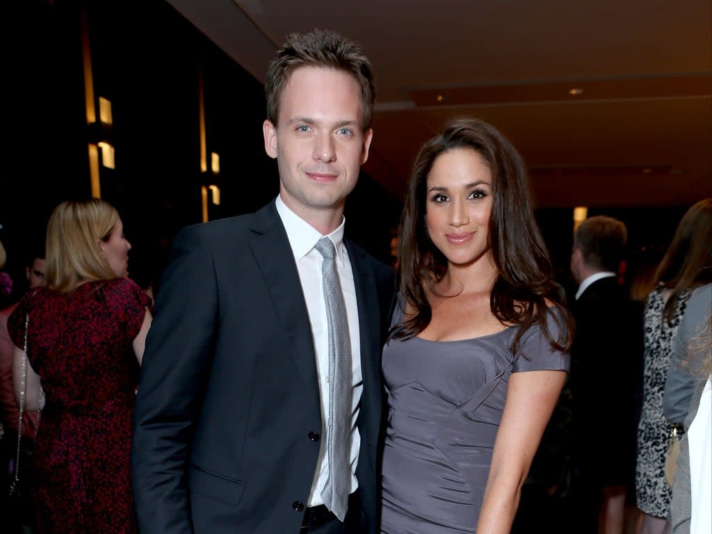 Patrick J Adams addresses online negativity targeted at Meghan Markle (Getty)