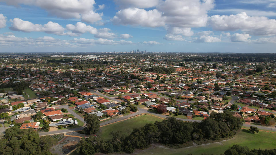 Ogólny widok na Morley w kierunku Perth. 