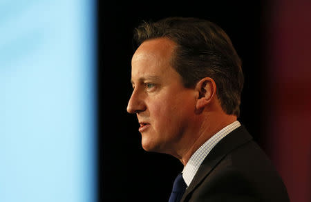 Britain's Prime Minister David Cameron speaks at the British Chambers of Commerce annual meeting in central London February 10, 2015. REUTERS/Stefan Wermuth