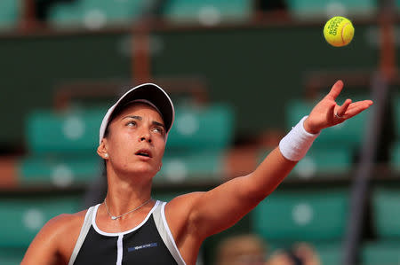 Tennis - French Open - Roland Garros, Paris, France - May 28, 2018 Paraguay's Veronica Cepede Royg in action during her first round match against Czech Republic's Petra Kvitova REUTERS/Gonzalo Fuentes