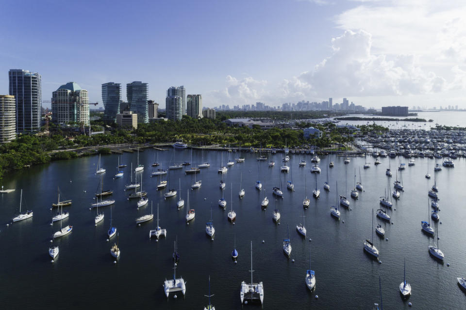 Coconut Grove Bay in Miami.