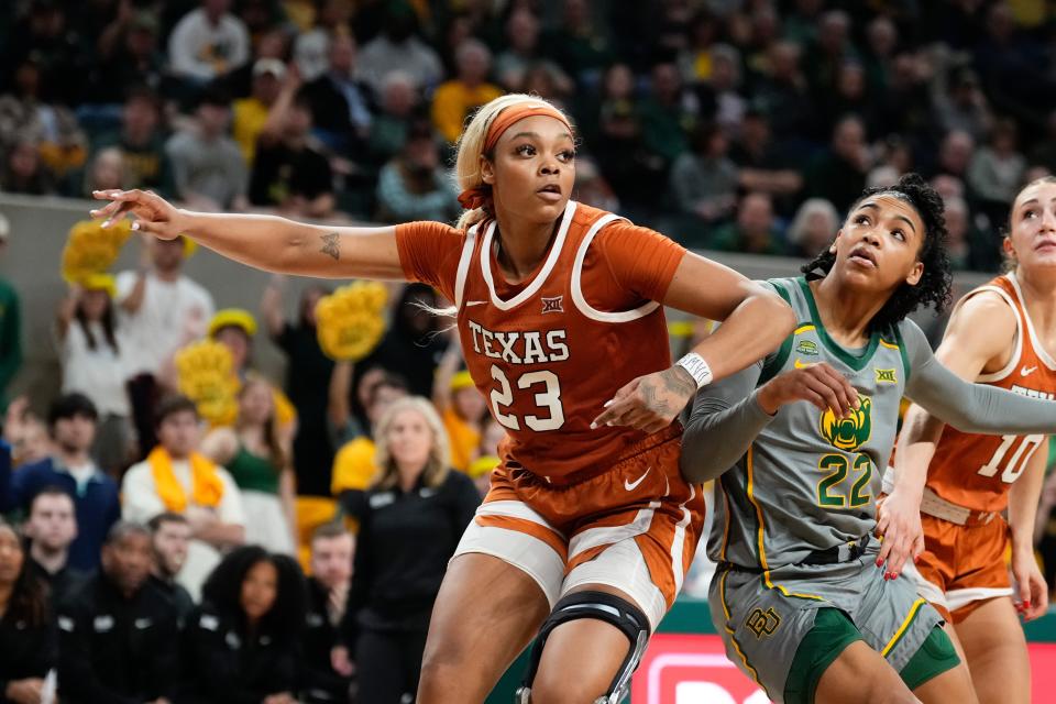 Texas forward Aaliyah Moore has tried to reinforce to teammates that keeping their mental and physical toughness will help them catch the three teams in front of them in the Big 12 race.
