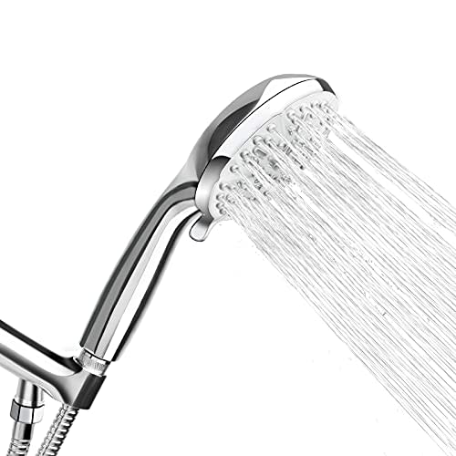 HANCOOK High Pressure Handheld Shower Head, 5 Spray Settings Massage Spa Detachable Hand Held S…