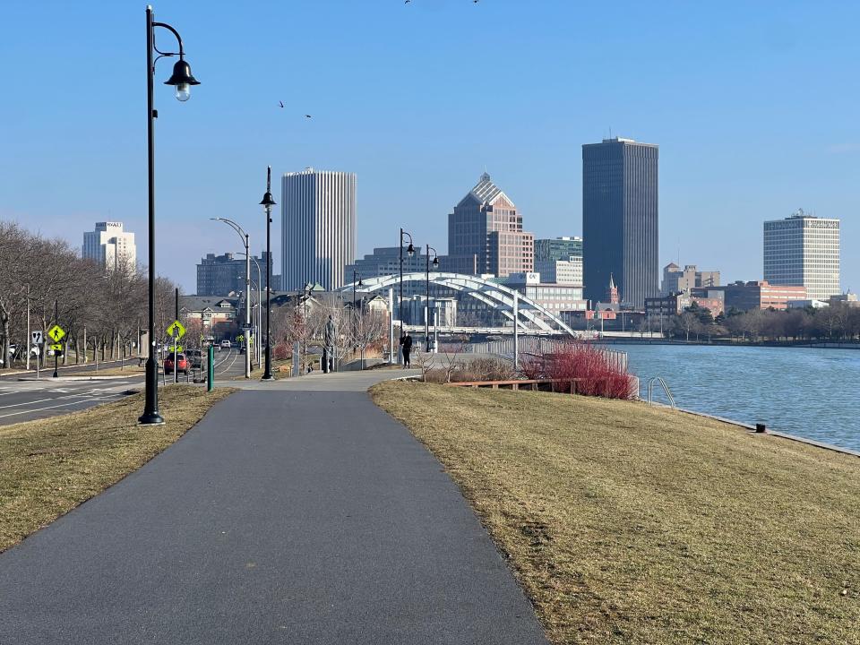 The view of the Genesee Riverway Trail from just outside downtown on Friday, Feb. 23, 2024.