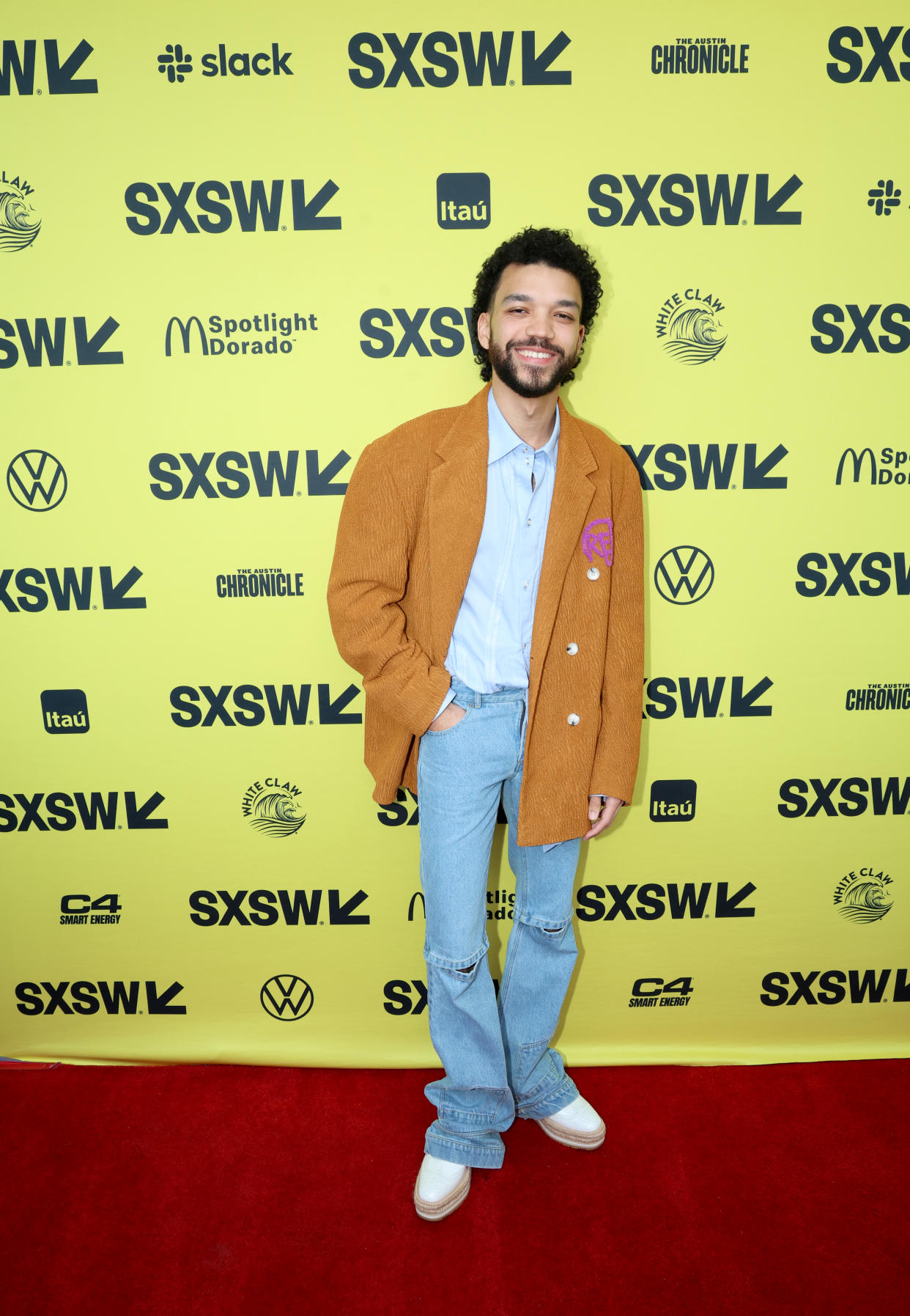 AUSTIN, TEXAS - MARCH 10: Justice Smith attends the premiere of Dungeons And Dragons at the Paramount Theatre during the 2023 SXSW Conference And Festival at the Austin Convention Center on March 10, 2023 in Austin, Texas. (Photo by Gary Miller/WireImage)