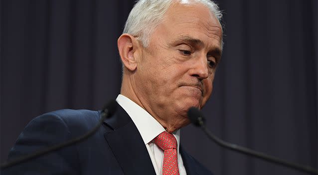 Prime Minister Malcolm Turnbull speaks during a press conference after SA Premier Jay Weatherill announced a plan to build a state-owned power station. Photo: AAP