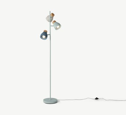 This sculptural floor lamp that comes in different colours