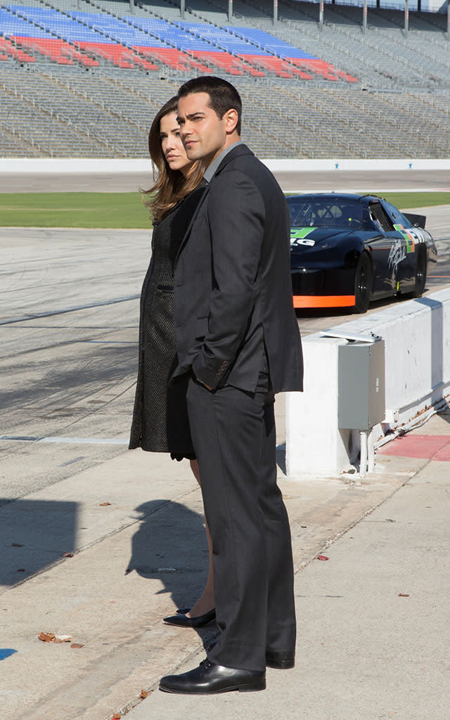 Julie Gonzalo and Jesse Metcalfe in the "Dallas" Season 2 episode, "The Furious and the Fast."