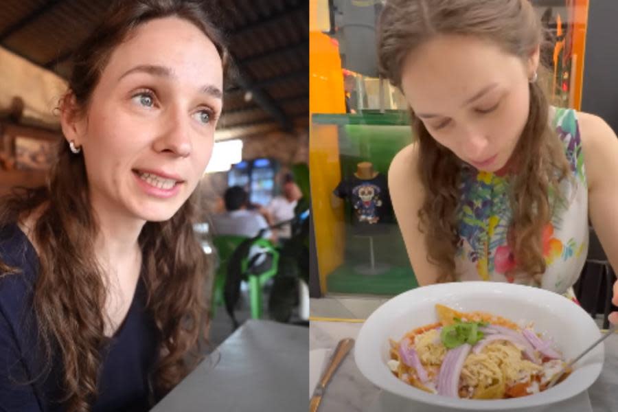 Youtuber extranjera se queja de la comida de México "todo lleva chile"