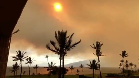 The weather is seen after wildfires in Maui