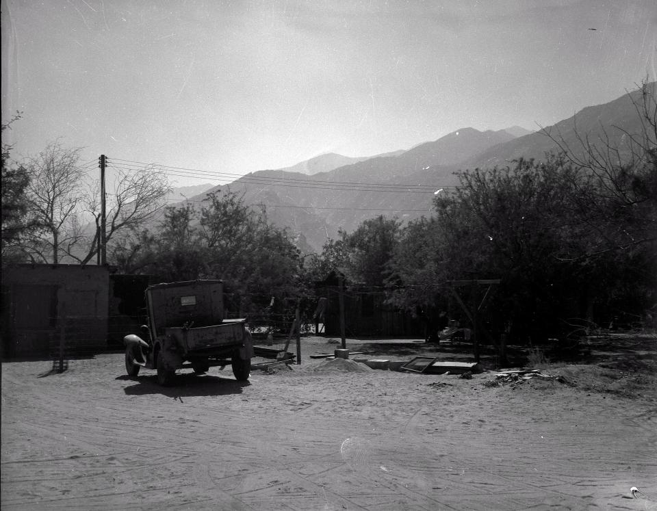 The center of Palm Springs is Section 14 of the Agua Caliente Reservation, photographed here in 1949.