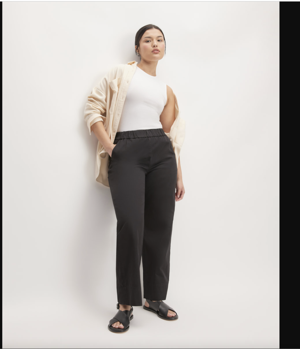 <p><a href="https://go.redirectingat.com?id=74968X1596630&url=https%3A%2F%2Fwww.everlane.com%2Fproducts%2Fwomens-easy-straight-leg-chino-black&sref=https%3A%2F%2Fwww.cosmopolitan.com%2Fstyle-beauty%2Ffashion%2Fg27546574%2Fsummer-work-office-outfits%2F" rel="nofollow noopener" target="_blank" data-ylk="slk:Shop Now;elm:context_link;itc:0;sec:content-canvas" class="link ">Shop Now</a></p><p>The Easy Pant</p><p>everlane.com</p><p>$88.00</p>