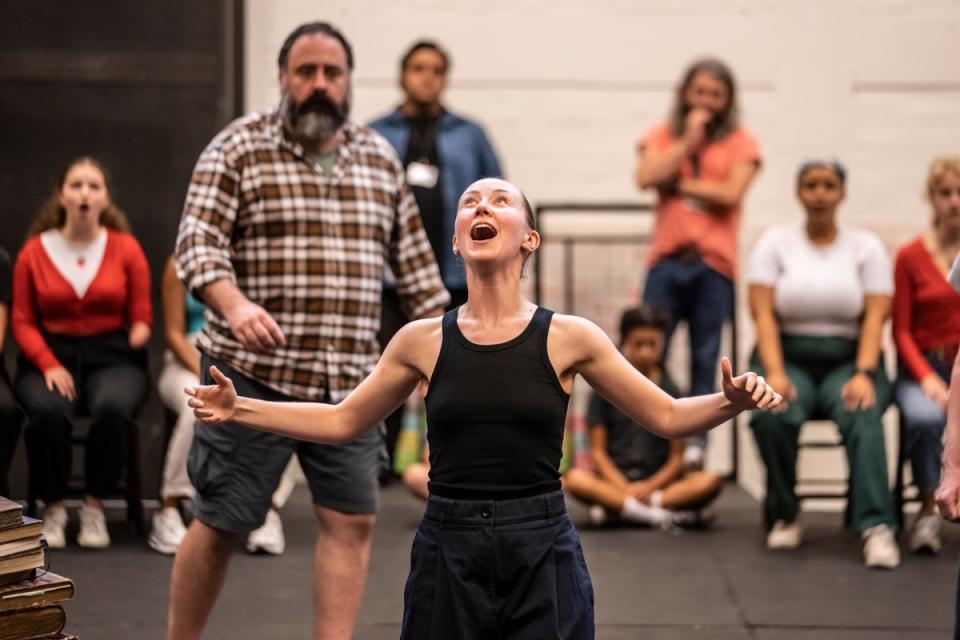 Erin Doherty in rehearsals for ‘The Crucible' (Johan Persson)