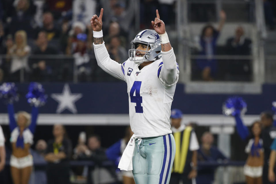 New Dallas Cowboys coach Mike McCarthy is a big fan of quarterback Dak Prescott. (AP Photo/Ron Jenkins)