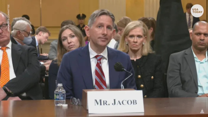 Greg Jacob, counsel to former Vice President Mike Pence, testifies to the Jan. 6 committee on June 16, 2022, in Washington, D.C.