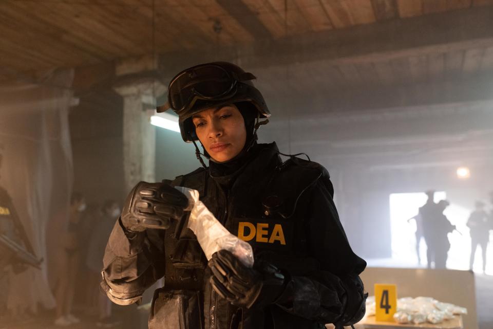 DEA agent Bridget Meyer (Rosario Dawson) in "Dopesick."