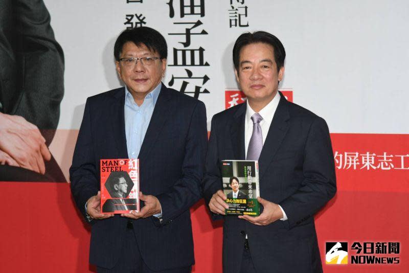 ▲潘孟安在台北舉行新書發表會，賴清德出席相挺兄弟情。（圖／記者林調遜攝，2023.02.09）