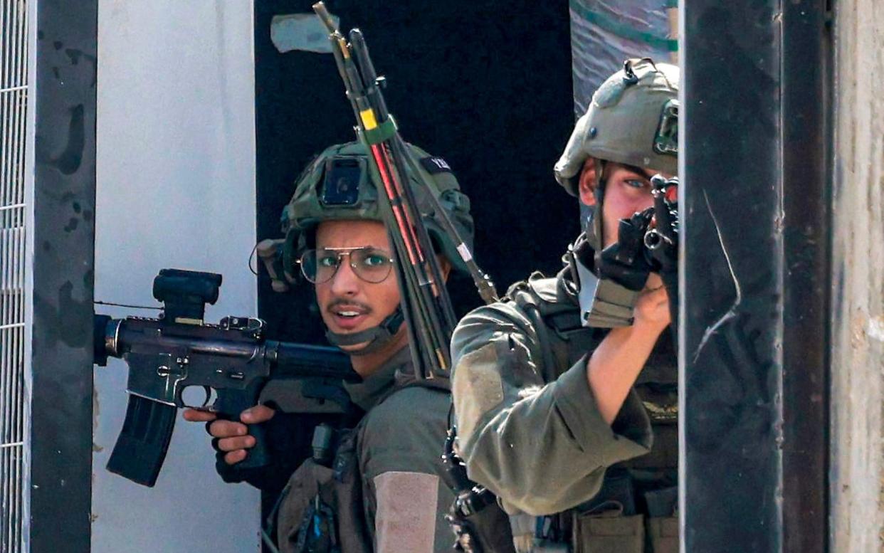 Israeli soldiers in Tulkarm, in the West Bank, on Thursday