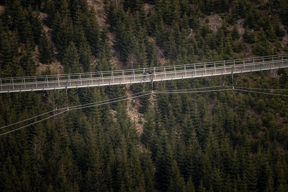 Sky Bridge 721 in the Czech Republic, the world's longest pedestrian suspension bridge